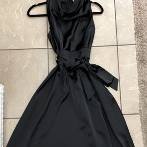 NWT Antonio Melani Black Satin Dress 4